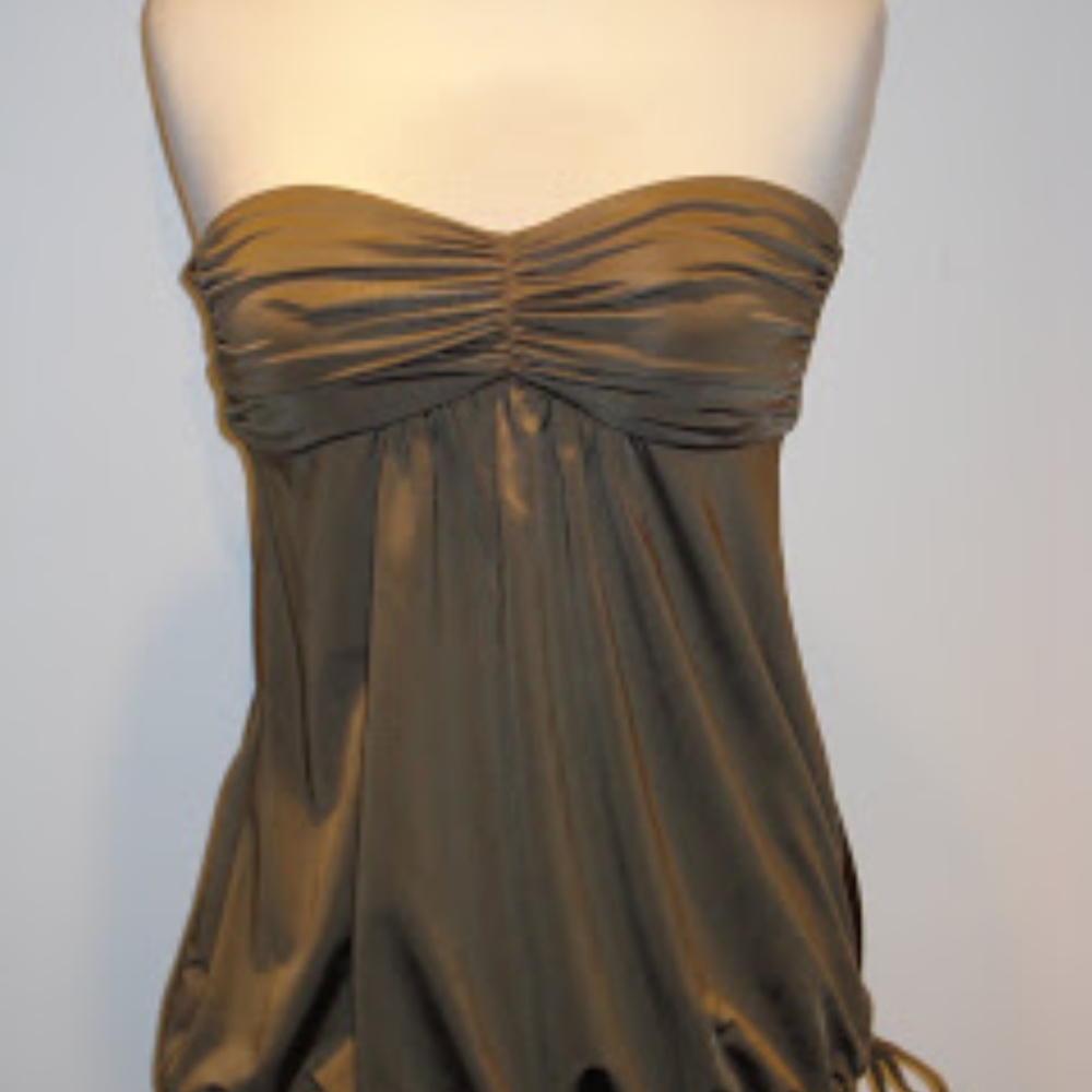 Trina Turk Cinch Top in Pewter Metallic Sz PS